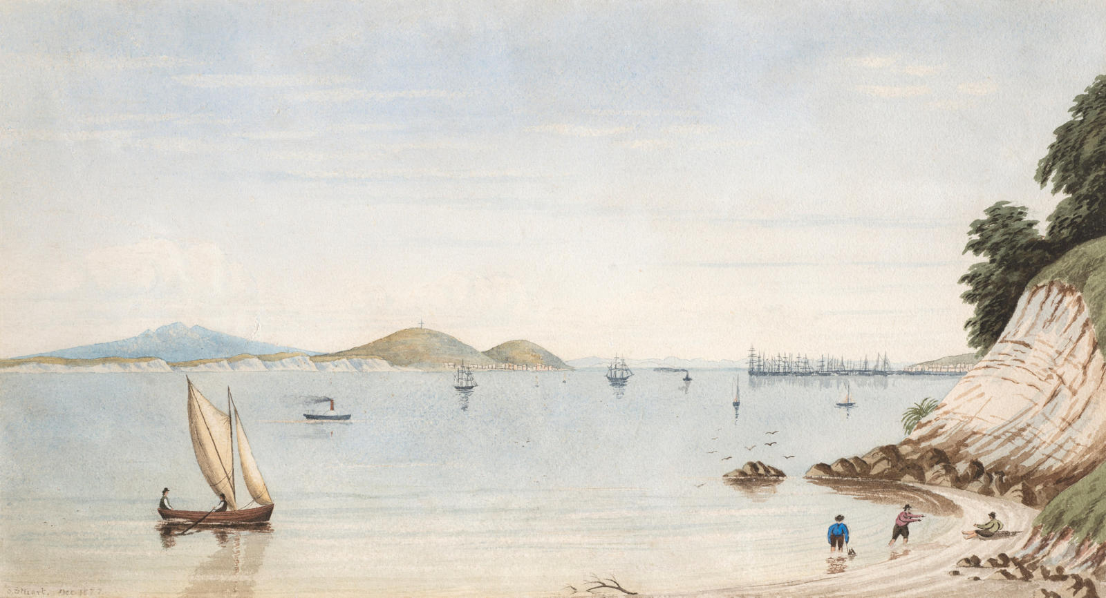 Auckland Harbour looking east from Ponsonby