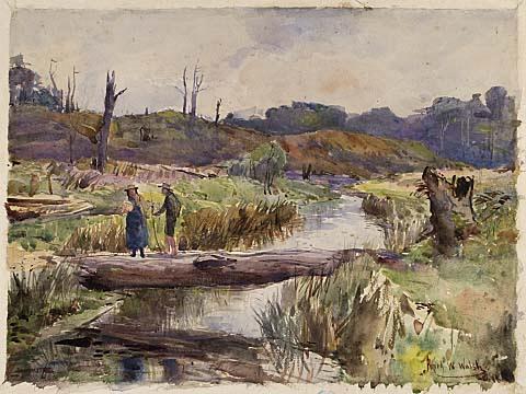 A Log bridge