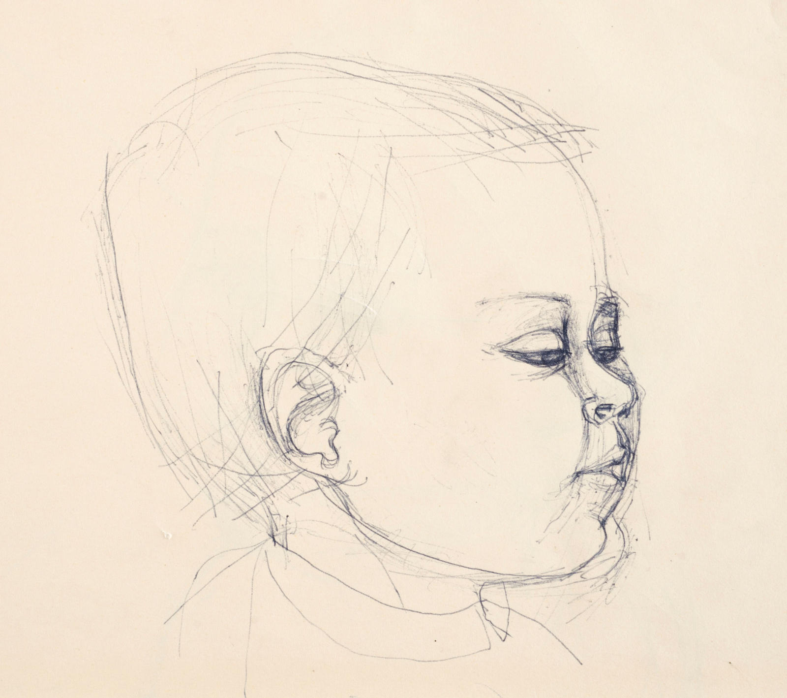 Child's Head, Drawing for Sculpture