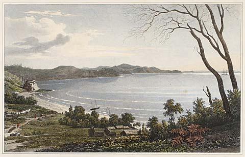 Vue de la Baie des Iles (Nouvelle Zélande)